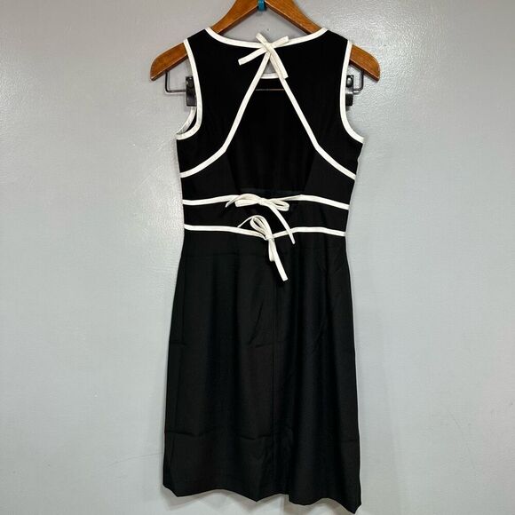 Papell Boutique Black Dress with White Accents - Picture 2 of 7